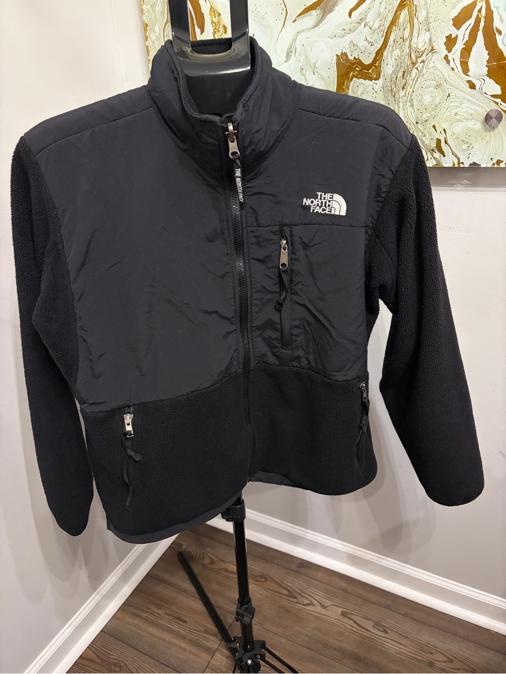 The North Face Black Fleece Jacket with Wind Panels Women’s Medium